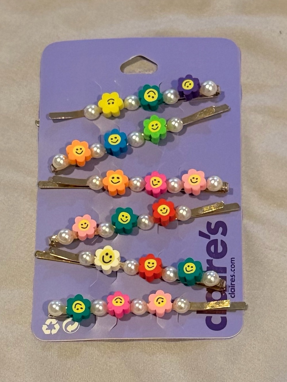 Claire’s Colorful Flower Hair Clips Set - Multicolor